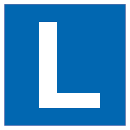 Znak L — pojazd szkoleniowy